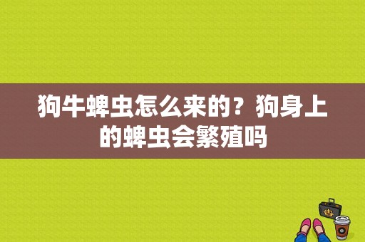 狗牛蜱虫怎么来的？狗身上的蜱虫会繁殖吗-图1