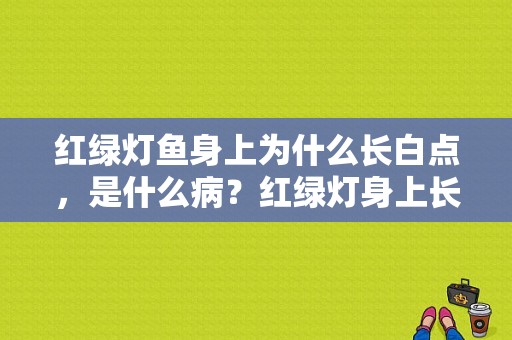 红绿灯鱼身上为什么长白点，是什么病？红绿灯身上长白点-图1