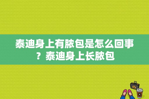 泰迪身上有脓包是怎么回事？泰迪身上长脓包-图1