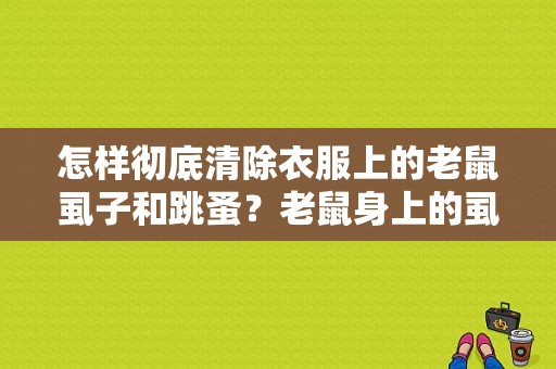 怎样彻底清除衣服上的老鼠虱子和跳蚤？老鼠身上的虱子-图1