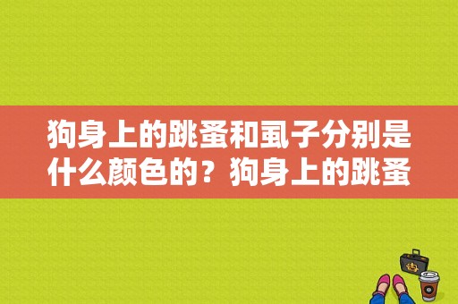 狗身上的跳蚤和虱子分别是什么颜色的？狗身上的跳蚤长什么样-图1